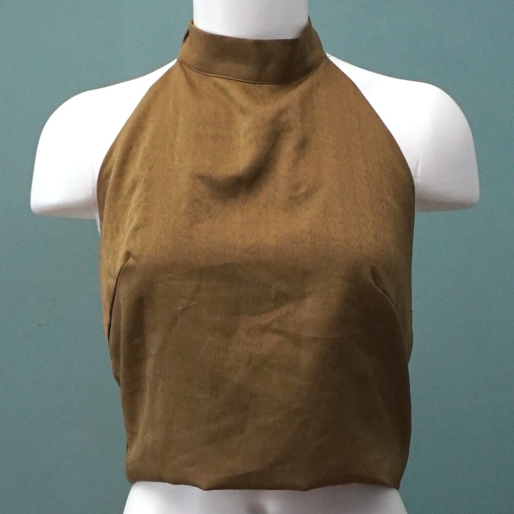 Cropped Tied Halter Top Size: M